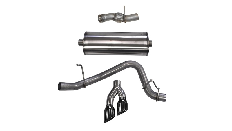 GMC Yukon Denali Performance Exhaust - Single Side Exit - CORSA Performance - Cat Back - Polished Black - `15-`20